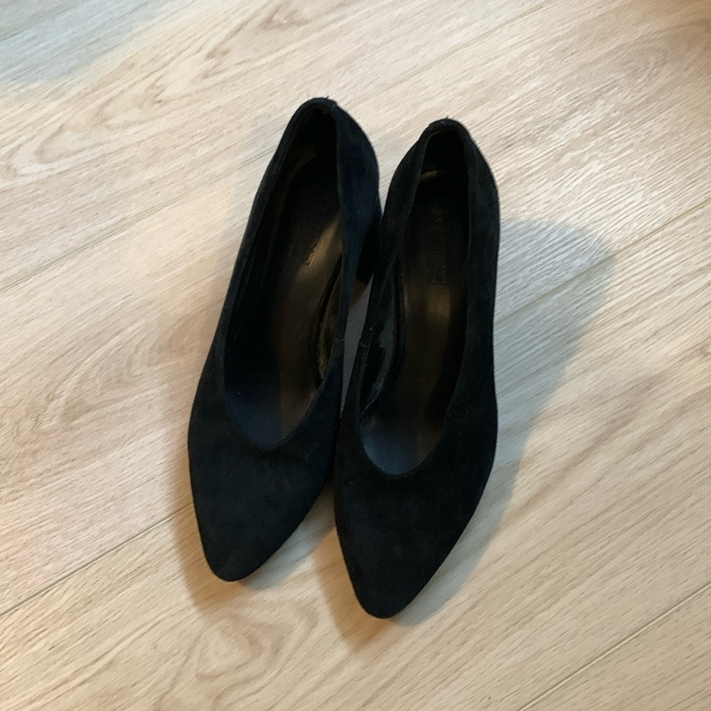 Black block heels size 7 from Anthropologie